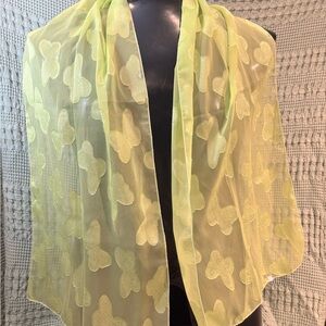 Elegant green Butterfly Scarf